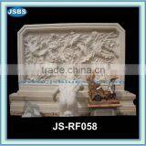 White Stone Wall Decoration Lotus Flower Relief thumbnail-1