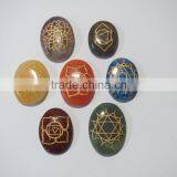 Seven Body Chakra Engarved Reiki Sets Healing Crystals Spirituality Energy Stones thumbnail-4