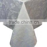 T/C Popular Jacqured White Cheap Table Cloth thumbnail-2