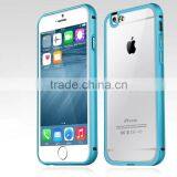 Transparent Acrylic Arc Back Cover With Multi Color Metal Bumper Cell Phone Cases for Iphone6 6plus thumbnail-2