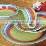 30 Pcs Hand-painted Ceramic Stoneware Dinnerware Set, 30pcs Ceramic Dinner Set for Chile thumbnail-2