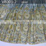 VB002-1 Coffee Velvet Lace Fabric George Velvet Wrappers thumbnail-4
