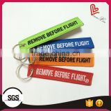 Promotional airline embroidered keychain, remove before flight key ring                        
                                                                Most Popular
