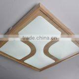 Modern LED Ceiling Lamp in Wooden Base, Acrylic Diffuser, Japan Style Ceiling Lamp