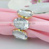 Best Selling Table Decoration & Accessories Type Acrylic Stones Crystal Wedding Napkin Ring thumbnail-2