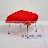 Replica Womb Chair Foot Stool - Red Wool Fabric thumbnail-1