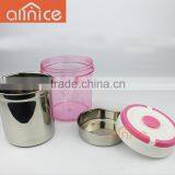 Good Quality Cheap Price Hot Sale Colorful Insulated Stainless Steel Bento Box/food Lunch Box With Hole for Student thumbnail-3