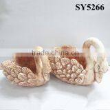 Cement Pots for Indoor Swan Shape Animal Flower Pots thumbnail-1