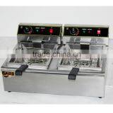 Kitchen Equipment Double Tanks Electric Deep Fryer Machine With Thermostat thumbnail-3