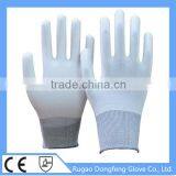 Factory Price 15 Gauge Knitting PU Palm Coated Polyester Gloves thumbnail-3
