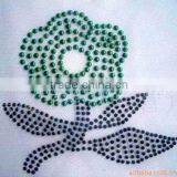 Hot Fix Rhinestone Transfer of Flower Design for Clothing Decoration thumbnail-1