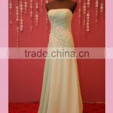 Top quality grosgrain ribbon bridesmaid dress two color
