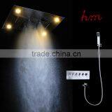 Luxury 2016 Led Shower Sets Rainfall Shower Waterfall Stainless Steel Bathroom Accessories Recessed Ceiling Square Showers Kits thumbnail-5
