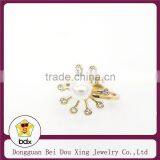 Sun Flower Type Preal Gold Plated Stainless Steel Rings thumbnail-2