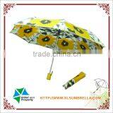 Automatic Open and Close Waterdrop Handle Full Printing Folded Umbrella