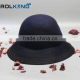 New Design Felt Fashion Woman Fedora Hat Custom Wool Lady Hat thumbnail-3