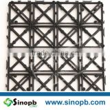 Recyclable building plastics bottom support plastic floor fitting for deck tile