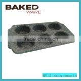 Eco-friendly Oven Safe Heat Resistant Large Muffin Pan for 6 Pcs thumbnail-2