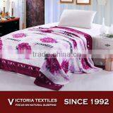 Classic Pattern Super Soft Flannel Fleece Adult Blanket Flower Print thumbnail-1