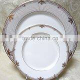 Bone China Dinnerware Set With Silver and Gold Design thumbnail-2