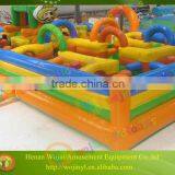 Small inflatable cambo bouncer with slide for kids party