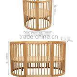 European Standard Wooden Round Baby Crib Baby Cot thumbnail-1