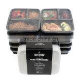 3 Compartments Lunch Food Storage Container Plastic Food Container With Lid