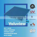 Extruded Plastic Polycarbonate Corrugated Sheet (Valuview Blue MINI) thumbnail-1