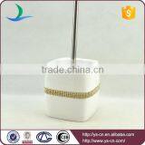 Ceramic Hotel Bathroom Sanitary Items With Golden Rhinestone thumbnail-6