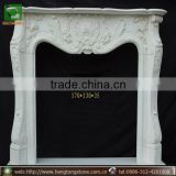 Freestanding White Marble Fireplace Surround