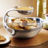 Stainless Steel Chip and Dip Server