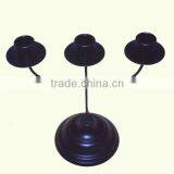 Metal Menorah Three Arm Candle Holder, Jewish Candle Holder thumbnail-1