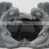 Beautiful Angel Carved Double Headstones thumbnail-1