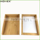 Bamboo a4 paper storage box/ storage tray Homex-BSCI