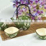 2011 New Design Stoneware Hand-painted Tea Set thumbnail-1