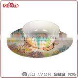 3pcs Ceramic-like White&black Stripe Line Design Wholesale Dinner Table Set thumbnail-2