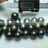 Grade AAA 17-18mm Black Round Tahitian Loose Pearls thumbnail-1