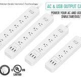 UL Listed Surge Protector Us Multi Function Extension Socket With 4 AC Outlet thumbnail-2