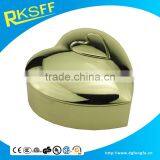 Newest Heart Shaped Zinc Alloy Gold Plating Jewelry Gift Box With Laser Logo thumbnail-4
