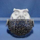 Owl Decorations Porcelain With Iron XMAS Decorations thumbnail-2
