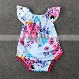 0-2 Years Old Baby Girl Floral Bodysuit Romper Outfits Sunsuit Clothes thumbnail-2
