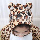 Flannel Cartoon Adult Animal Jumpsuit Animal Pajamas Jumpsuit Leopard Bear Design thumbnail-3