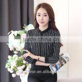 New Designfancy Long Sleeve Stripe Cotton Shirt for Ladies thumbnail-1