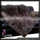 CX-D-66G Genuine Rex Rabbit Fur Natural Color Decorative Blanket Home Fur Rug thumbnail-5