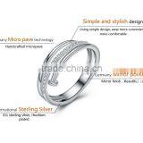Ally Express Cheap Wholesale High-end S925 Silver Jewelry AAA+ Zirconia Adjustable Finger Nail Ring thumbnail-5