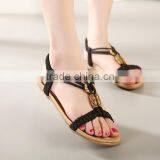 Zm50174b 2017 New Style Plus Size Women Shoes Rosary Flat Ladies Sandals thumbnail-1