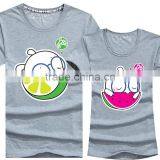 100% Pure Cotton Round Neck Fashion Design Couple T Shirts thumbnail-6