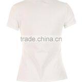 Girls 95% Cotton 5%spandex Skinny Short Sleeve Flower Printing White Tee thumbnail-3