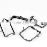 Metal Frame Kiss Clasp Lock For Purse Bag Gunmetal 8.9x5.1cm(Open:9.6x8.9cm),2Pc,Hottest thumbnail-1