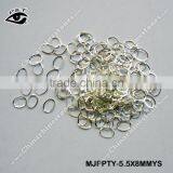 Nail Art Metal Stud 5.5x8mm Oval Silver Decorative Metal Studs for Nails thumbnail-1